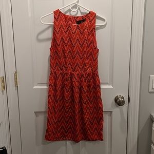 Red patterned summer dress
